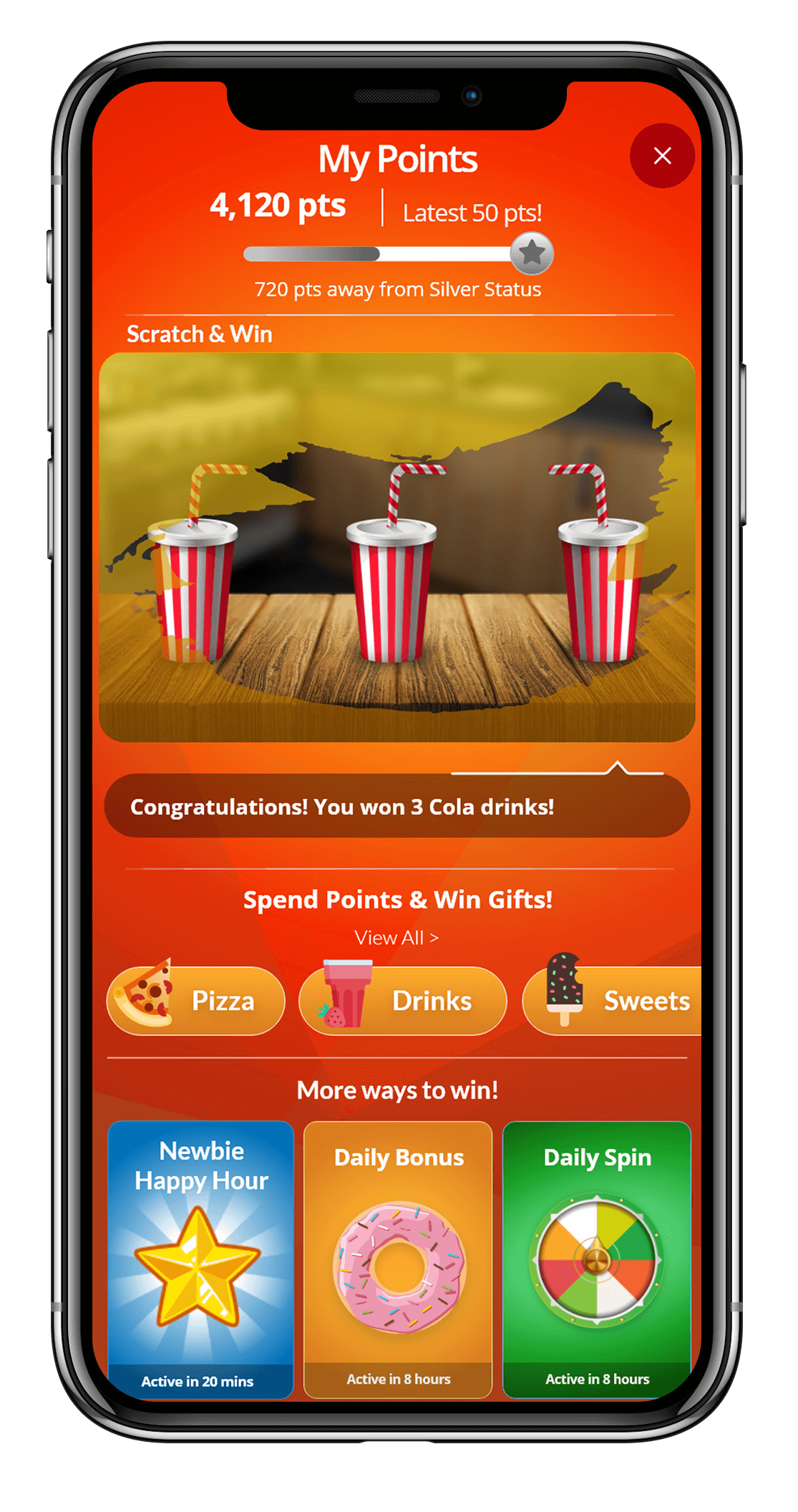 wappier Loyalty Automation for Food and Restaurants - Scratch and Win Feature