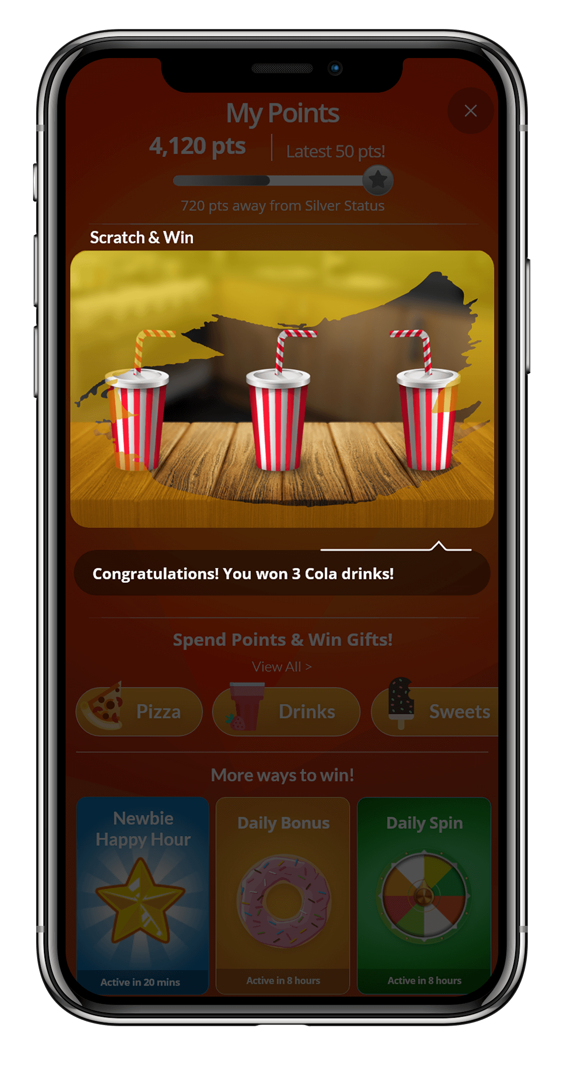 wappier Loyalty Automation for Food and Restaurants - Scratch and Win Feature